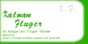 kalman fluger business card